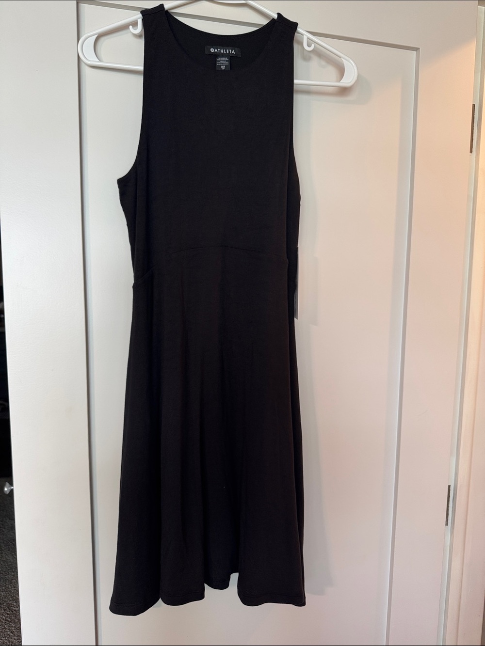 Athleta Black Sleeveless Midi Dress